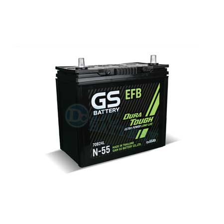 แบตเตอรี่ GS รุ่น EFB N-55 (70B24L)